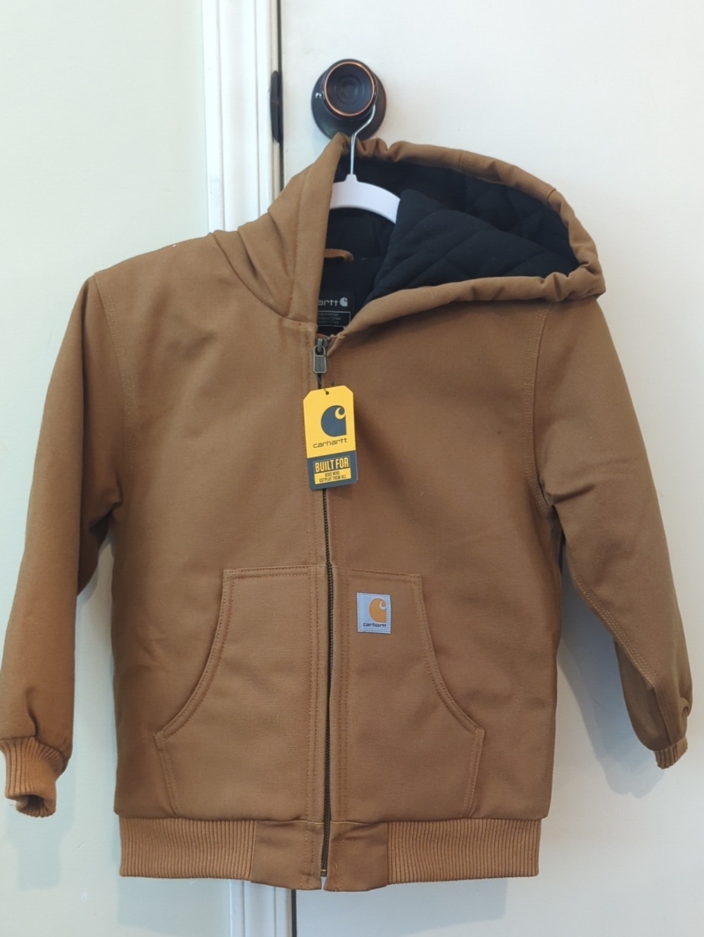Carhartt Kids' Brown Hooded Zip Jacket